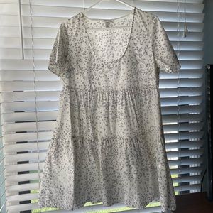 A New Day Cream Leopard Trapeze Dress